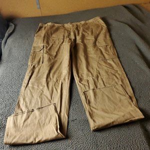 Boulder Creek Trading  Pants Big Tall Mens Size 54 38L Tan Cotton Chino Khaki